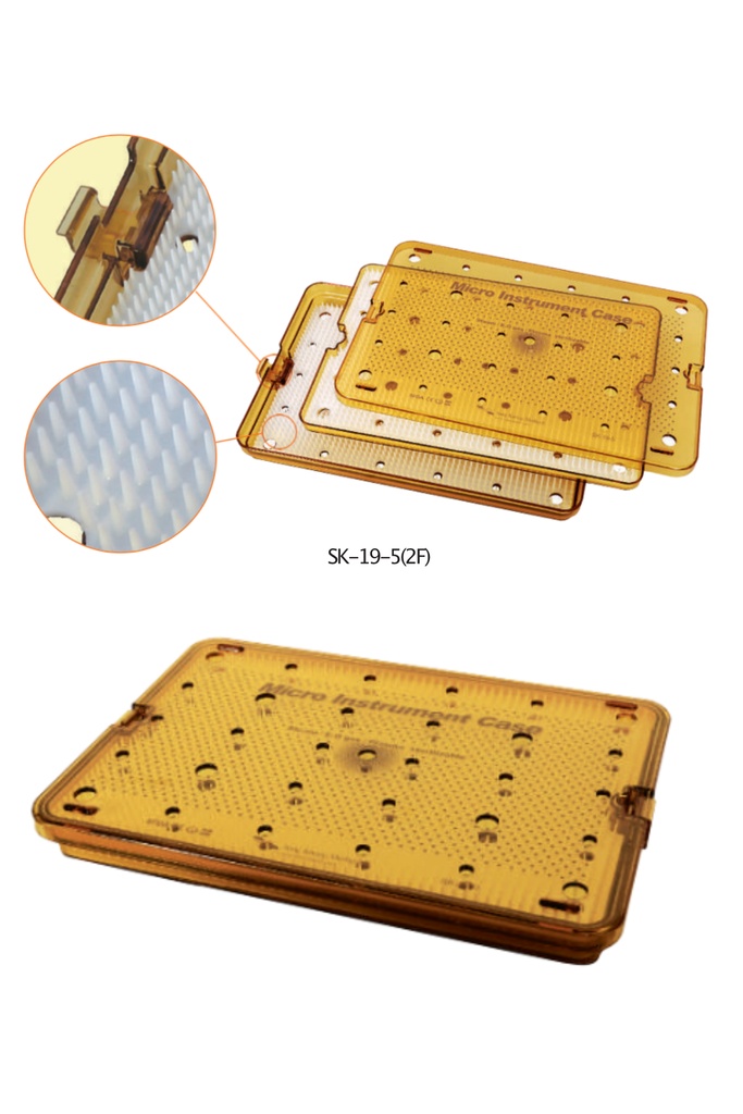 Micro Instrument Two Floor Case, Size : 39(L) x 27(w) x 4 (H)cm